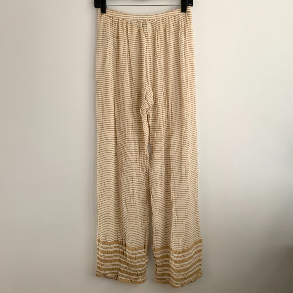 SOLD Faithfull The Brand Montero Pants white / yellow flowy pants striped tie - Picture 4 of 8
